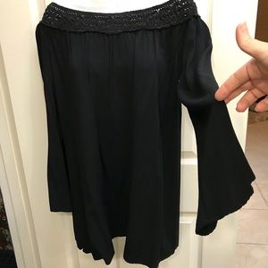 Off the shoulder black dress